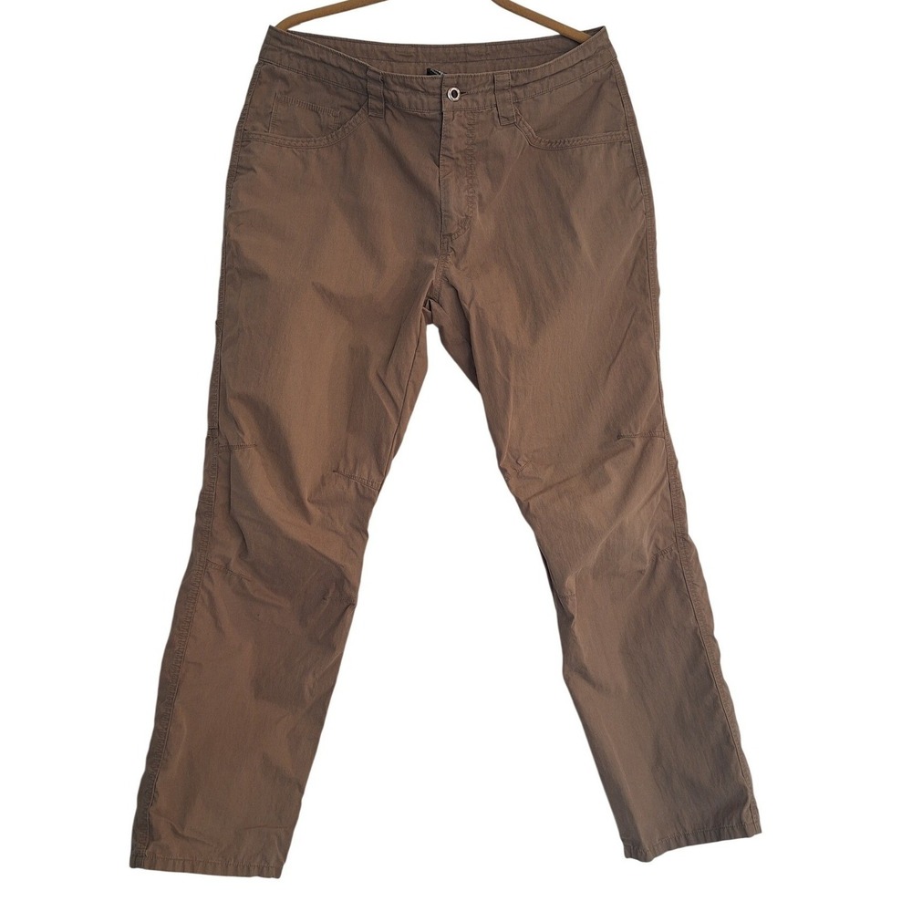 Patagonia Mens 34 Cotton Canvas Pants Khaki Beige Straight Leg Outdoor